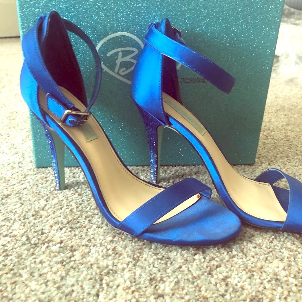 Betsey Johnson Studded Strap Heels